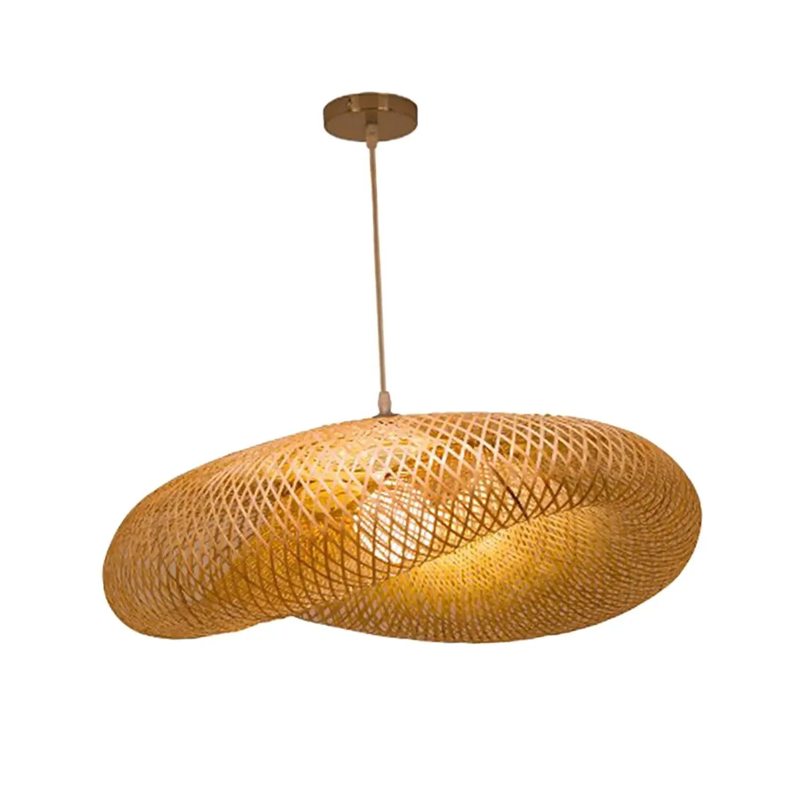 Aira Handwoven Natural Bamboo Pendant Light | Esilora