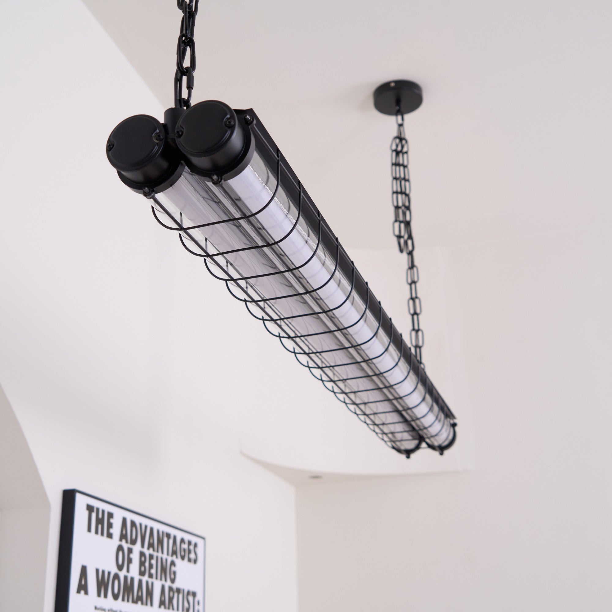 Artisan Glass Linearity Chandelier Iron Metal Glass Polished Silver Finish | Esilora