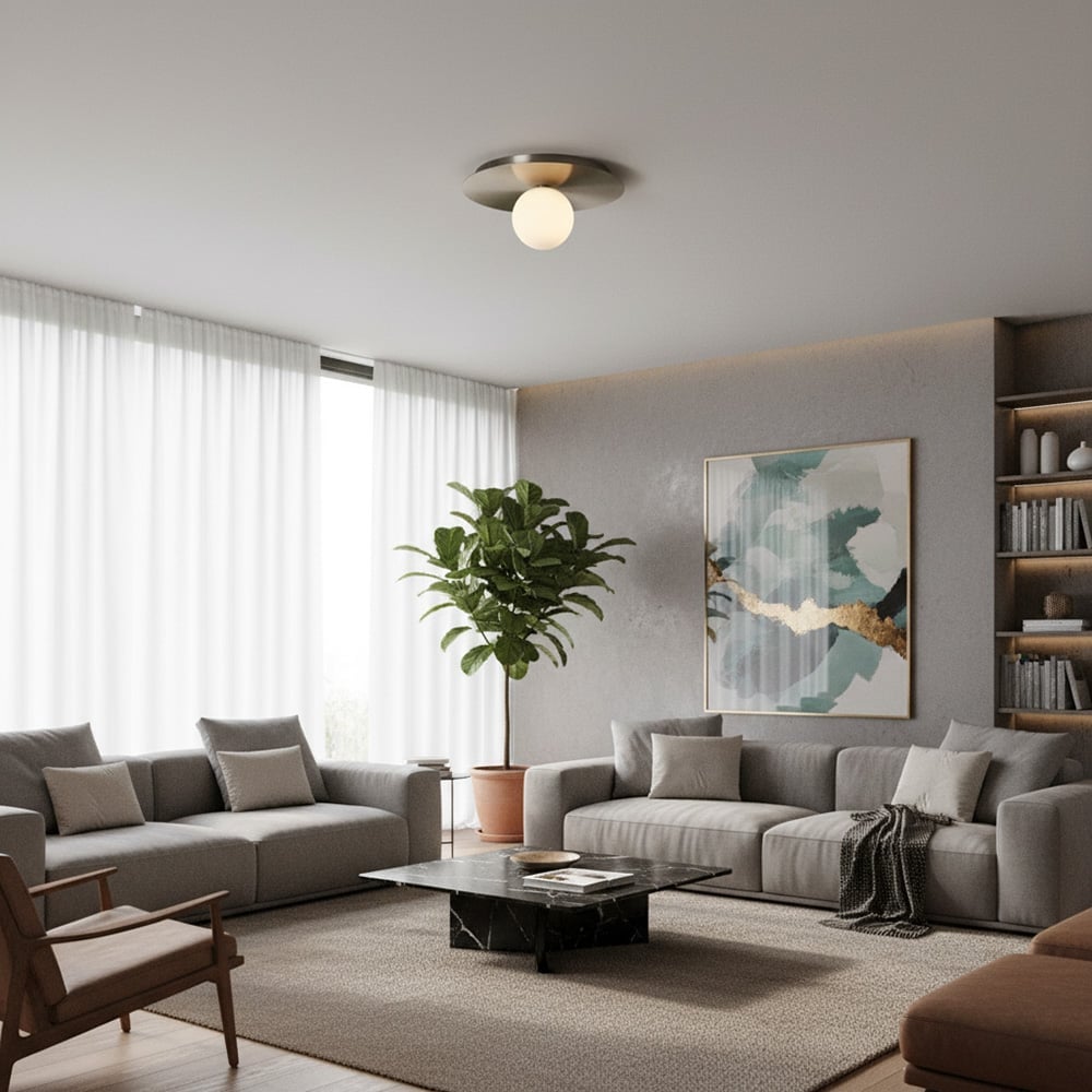 Rivolence Elegant Ring-Silhouette Nordic Wall/ Ceiling Light for Living Room | Esilora