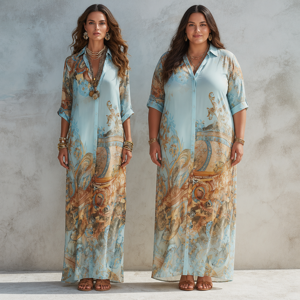 Solarece Maxi Dress — Feel Unstoppable in Featherlight Summer Elegance - Esilora
