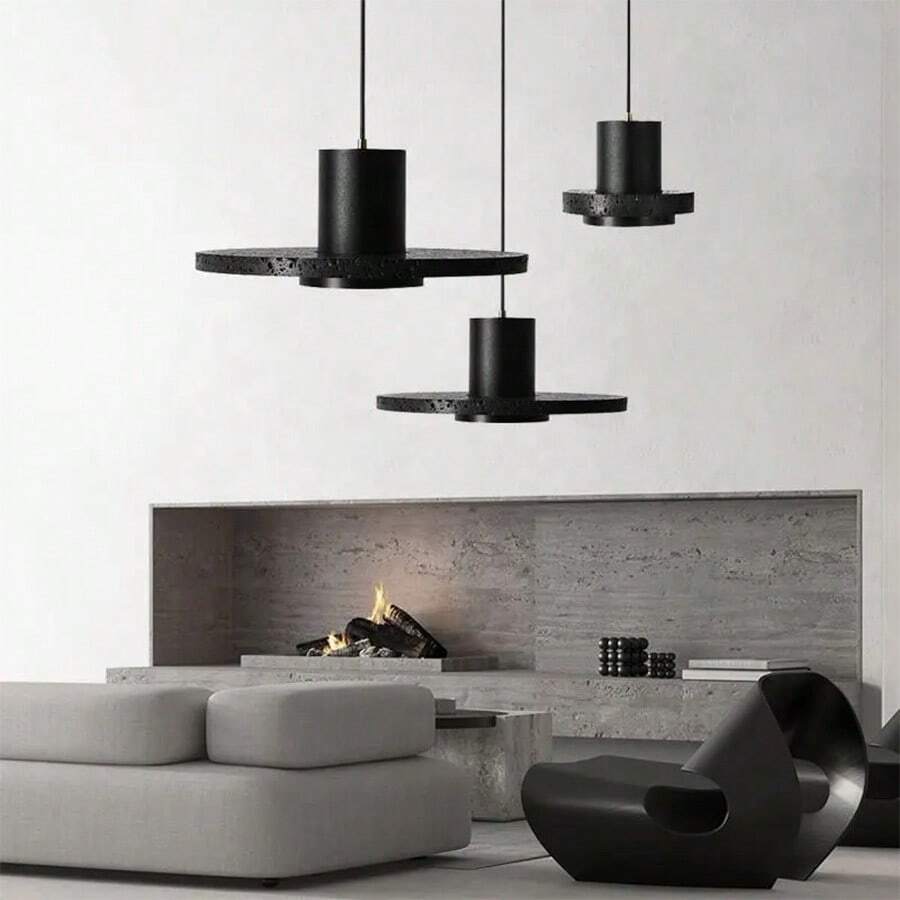 Retro Black Hole Stone Pendant Lamp M36 | Esilora