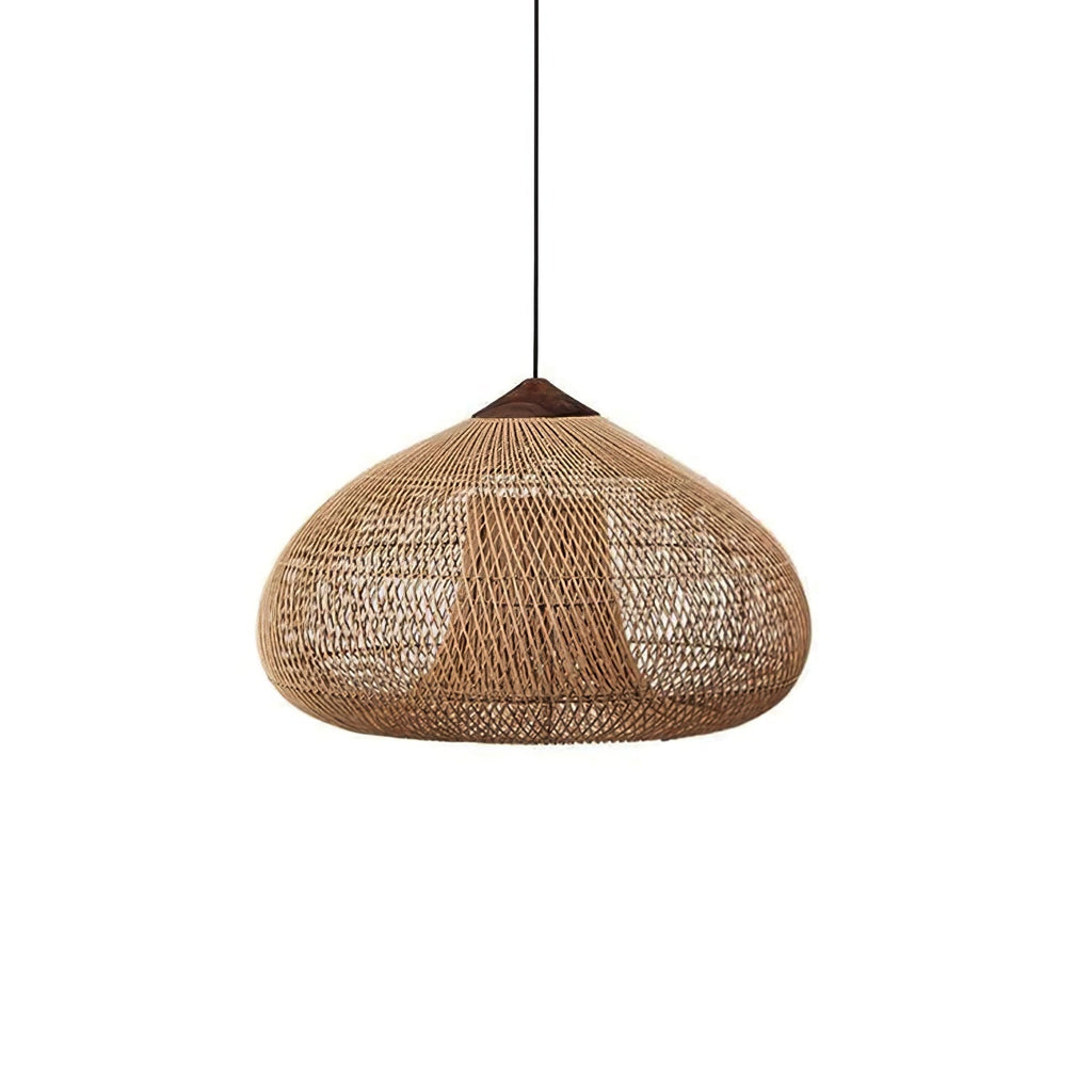 Harfenförmige geflochtene Rattan-Hängelampe | Esilora
