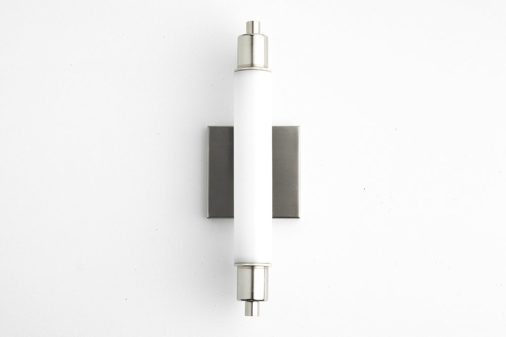Ornato Luxe Modern Vanity Sconce - Art Deco Wall Light with Cylinder Shade | Esilora