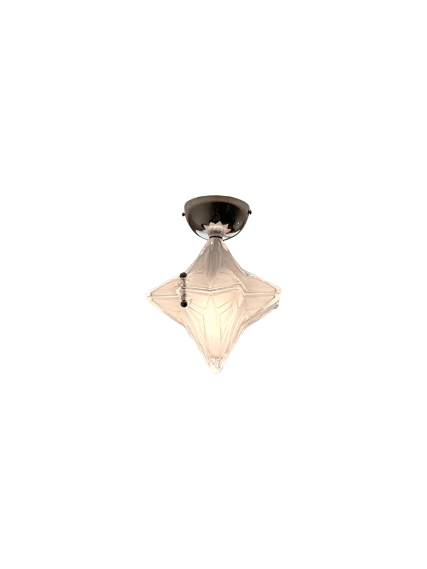 Art Deco Star Ceiling Lamp – Frosted Glass Fixture for Hallway & Entryway – Astris Ceres | Esilora