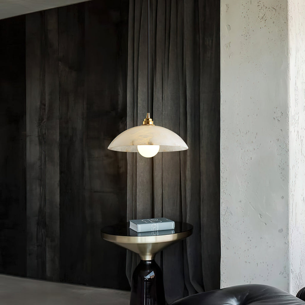 Alabaster Dome Pendant Light | Esilora