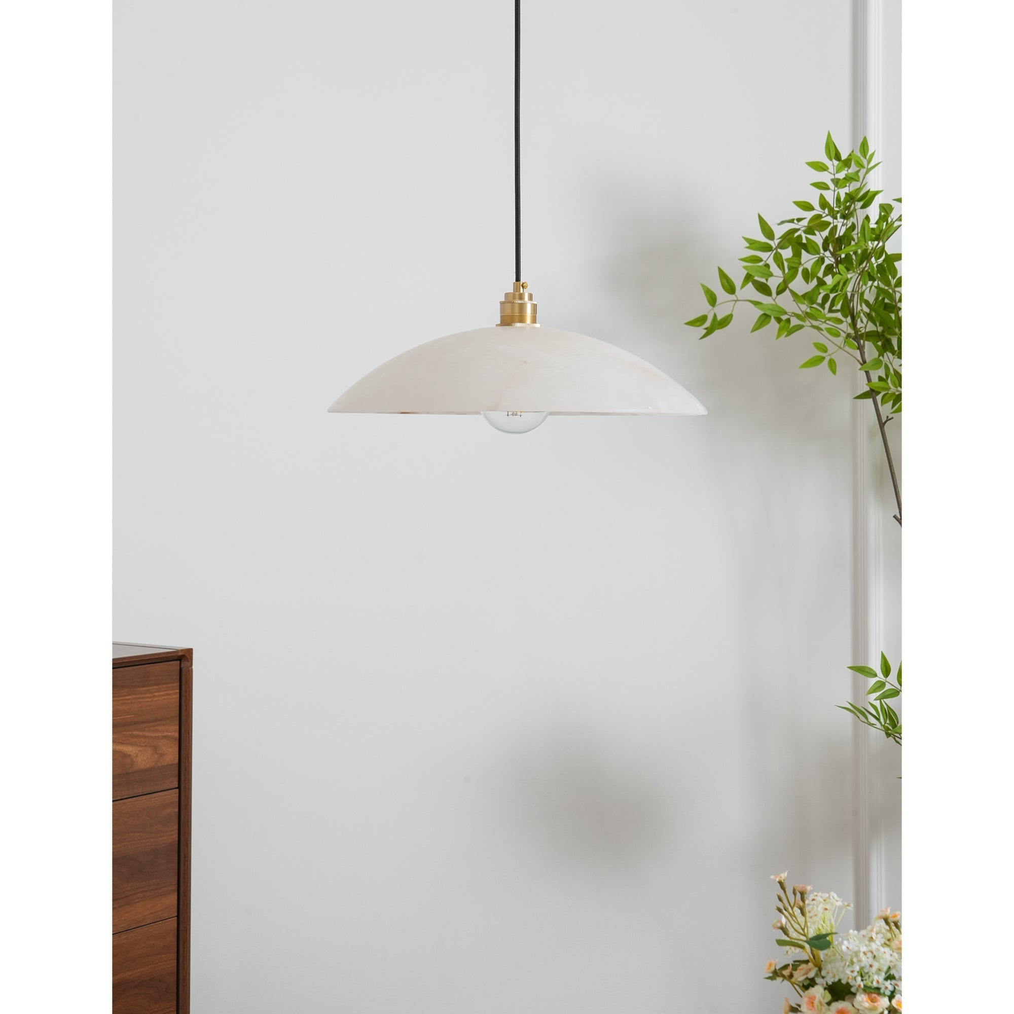 Alabaster Dome Pendant Light | Esilora