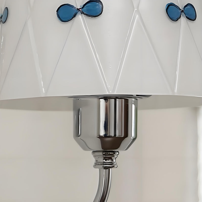 Kallera Billa Bow Knot Glass Wall Sconce - French Vintage Metal and Glass Wall Lamp for Bedroom and Hallway | Esilora