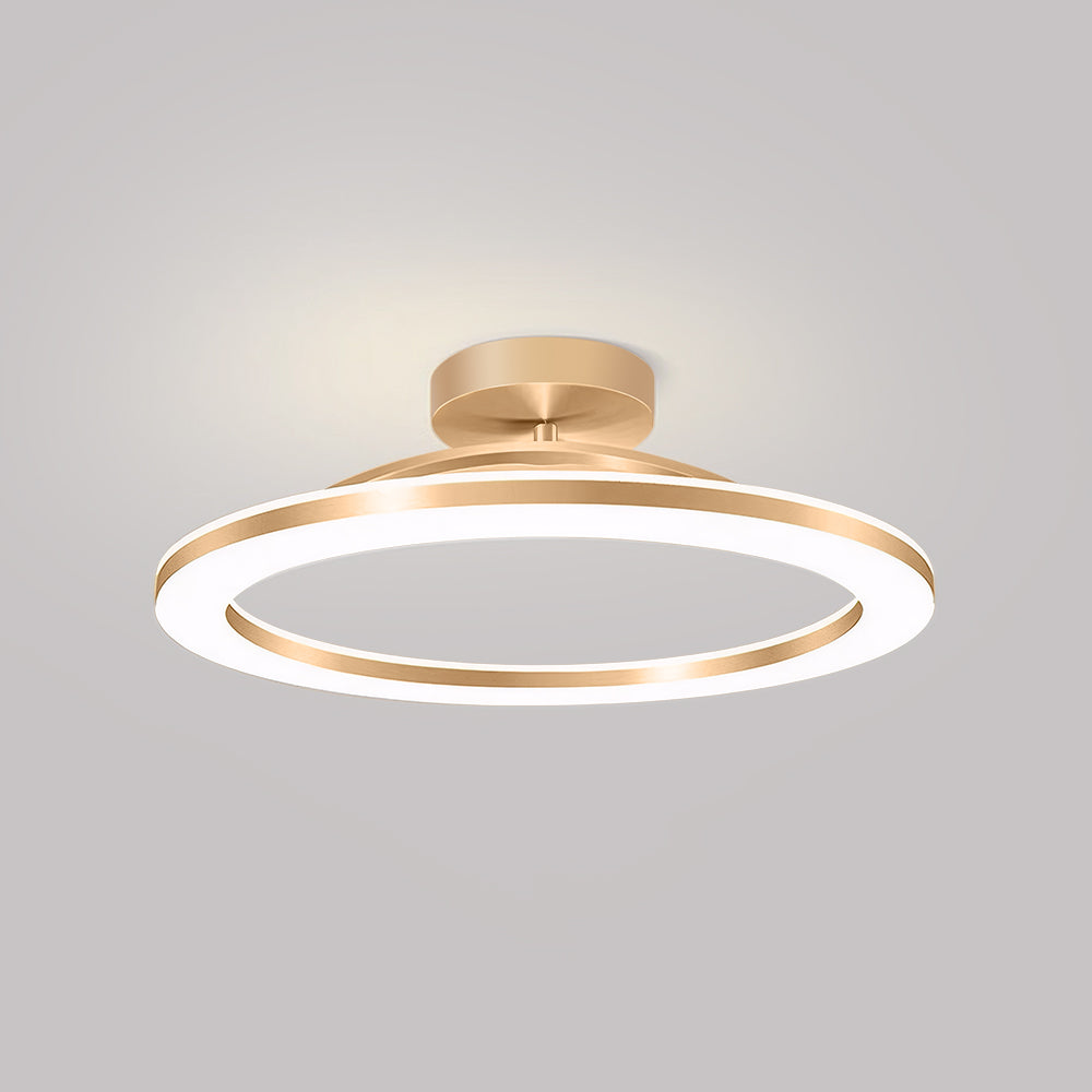 Aurion Ceiling Light — Gold Iron Flush-Mount, Energy-Efficient LED