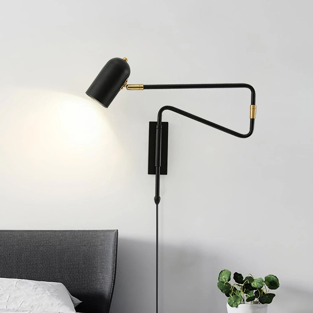 Adjustable Arm Plug In Wall Lamp | Esilora