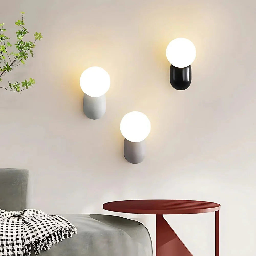 Luma Nordic Glass Orb Wall Light | Esilora