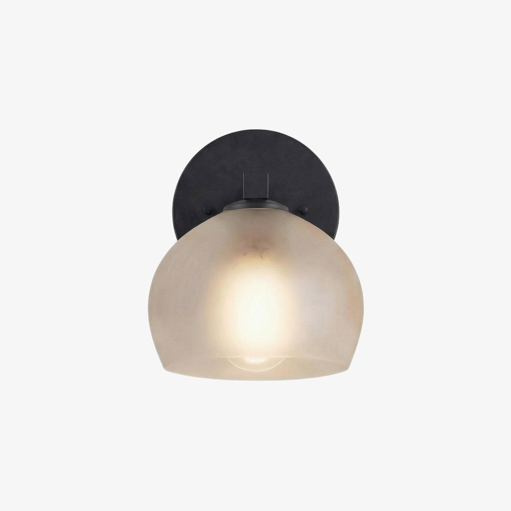 Javina globus-vegglampe – minimalistisk lampe i metall og glass med klokkeform for belysning i stue og soverom | Esilora