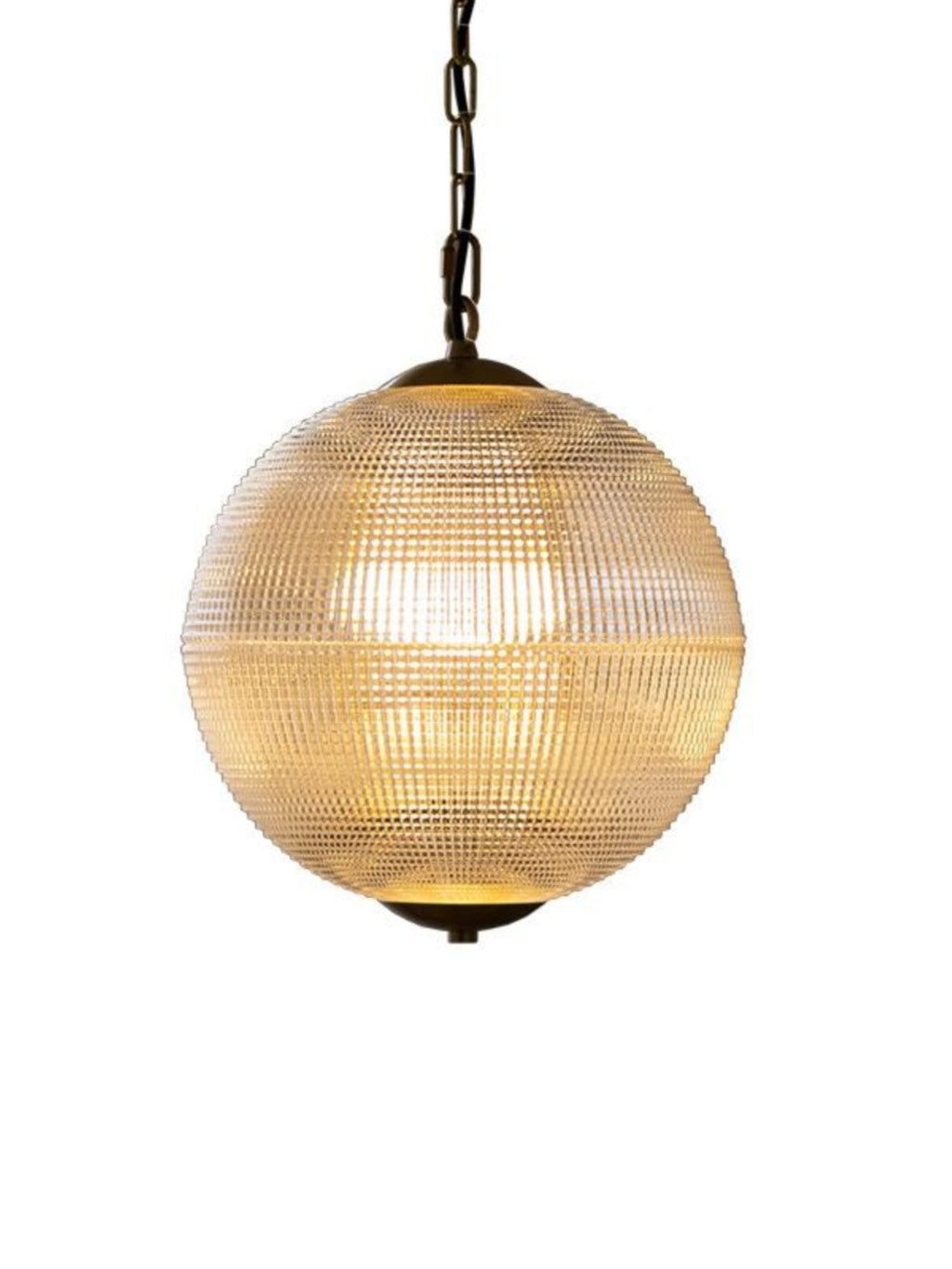 Lampada a sospensione Globe in vetro scanalato – Lampada da soffitto Globe vintage | Esilora