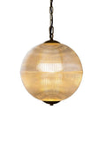 Lampada a sospensione Globe in vetro scanalato – Lampada da soffitto Globe vintage | Esilora