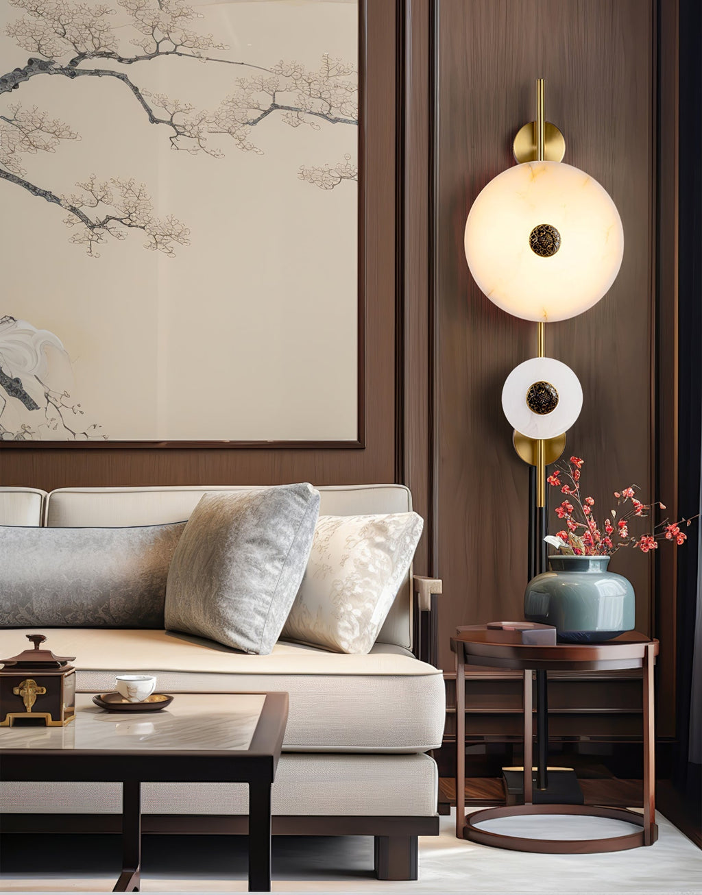 Alabaster Eclipse Wall Light | Esilora