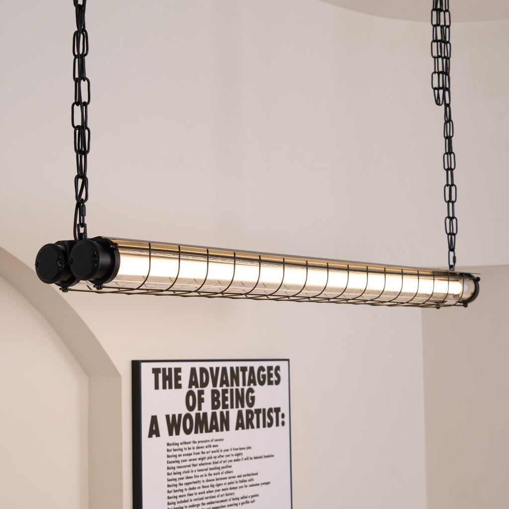 Artisan Glass Linearity Chandelier Iron Metal Glass Polished Silver Finish | Esilora