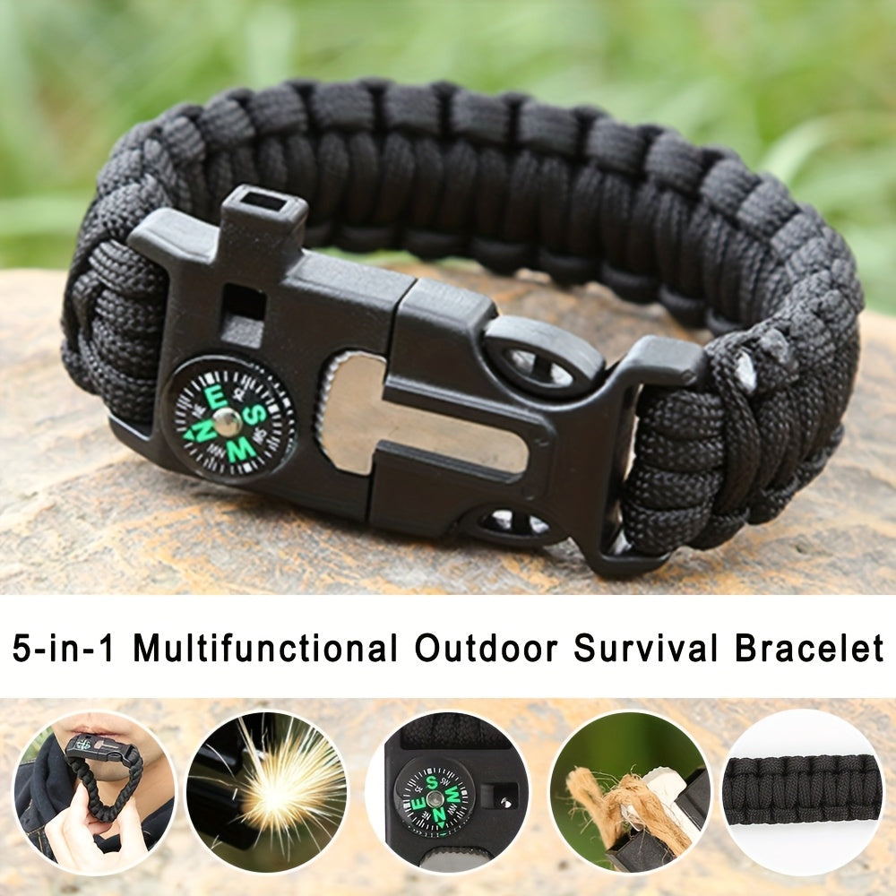 5-in-1 Survival Paracord Bracelet with Emergency Tools