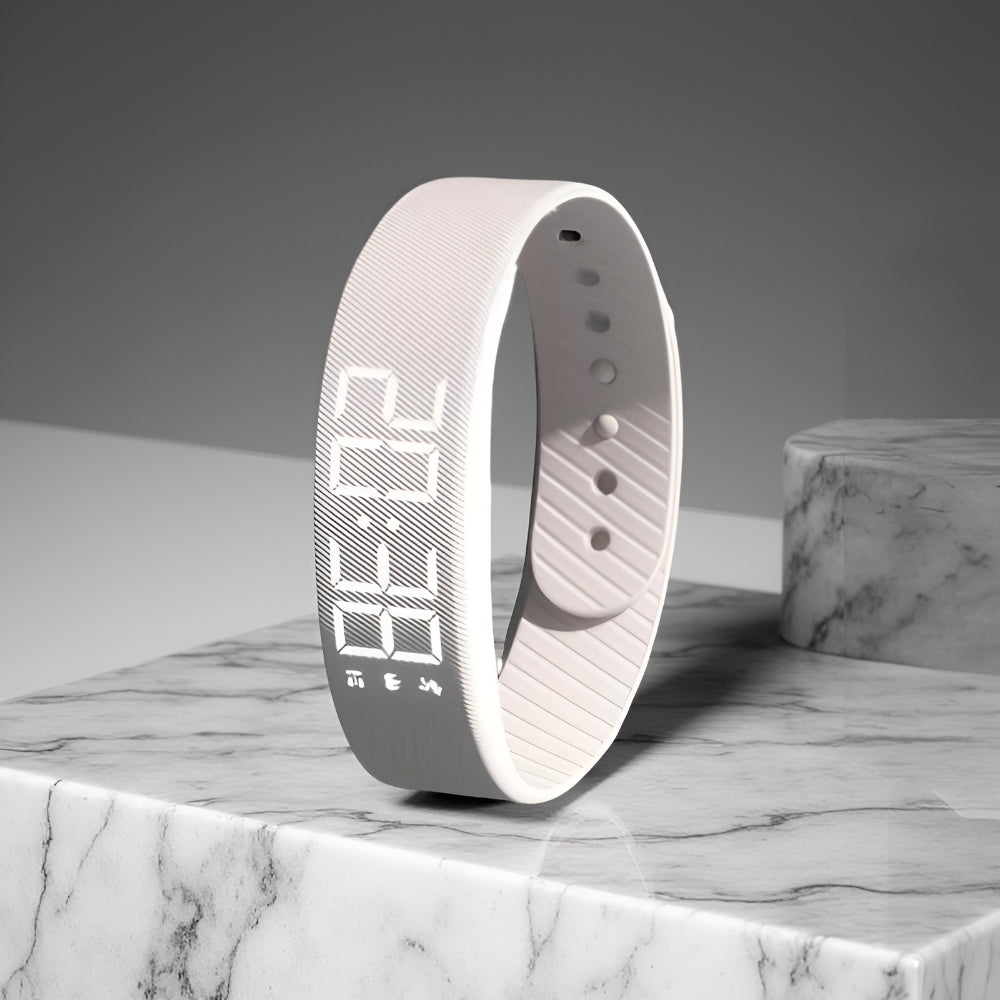 Reloj deportivo digital resistente al agua - pantalla LED, correa ligera de silicona, para mujeres y hombres