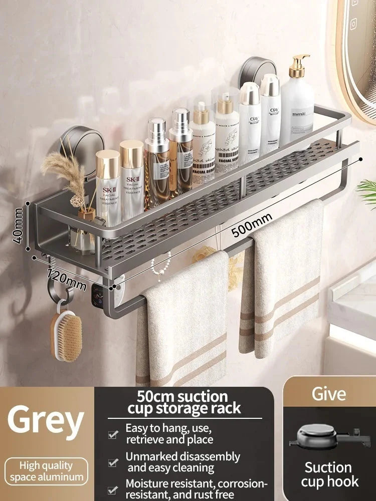 Suction Cup Shower Shelf | No-Drill Installation | Drip Catcher | SnapShelv - Esilora