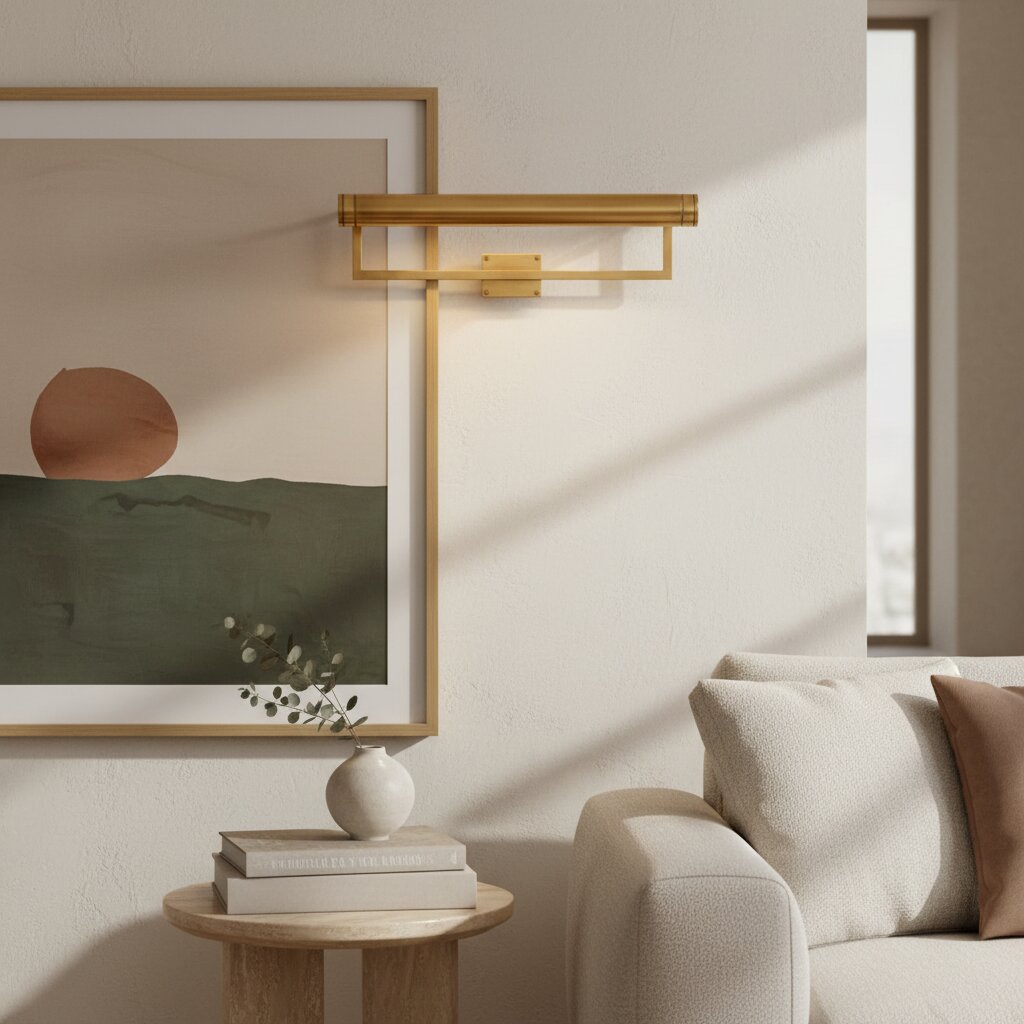 Aurix Picture Light – Sleek Slim Design Wall Lamp Metal Finish for Living Rooms & Galleries | Esilora