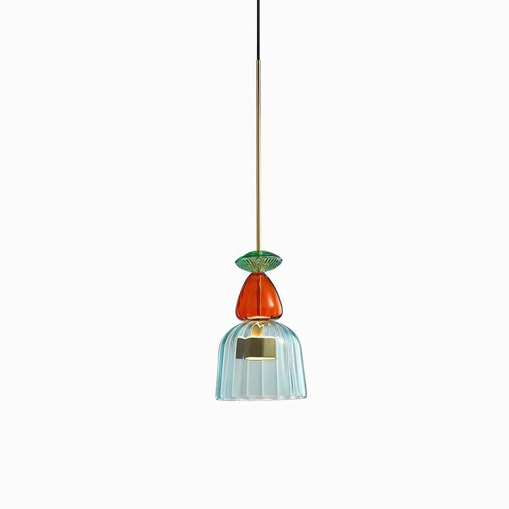 Hand Blown Glass Pendant Lamp - Colorful Candy Iron Mixed Color Indoor | Esilora