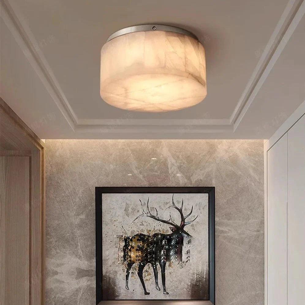 Rivage Alabaster Minimalist Ceiling Light | Esilora