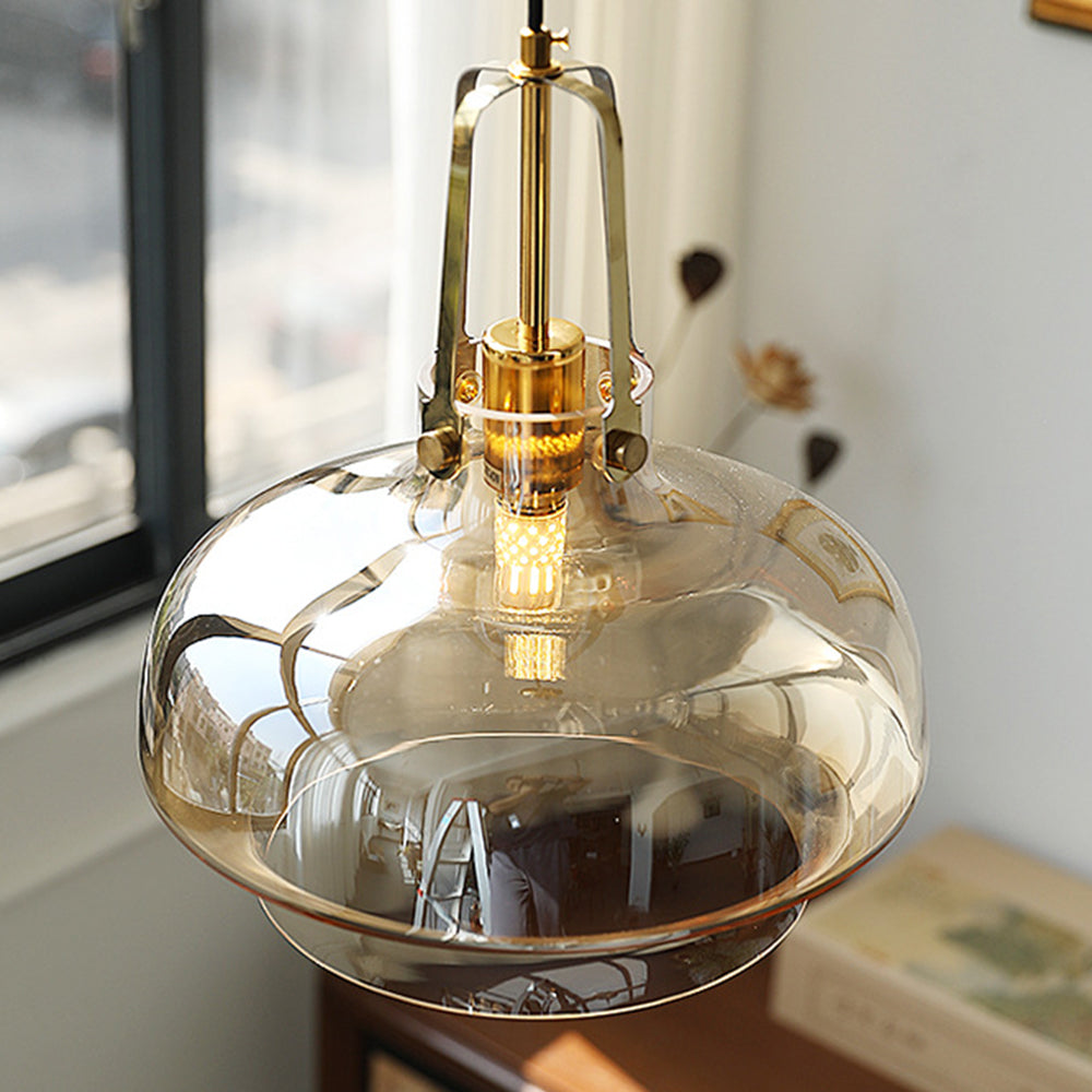 Lawson transparent pendellampe i glass, inspirert av akvarier – moderne hengende lampe til hjemmet | Esilora