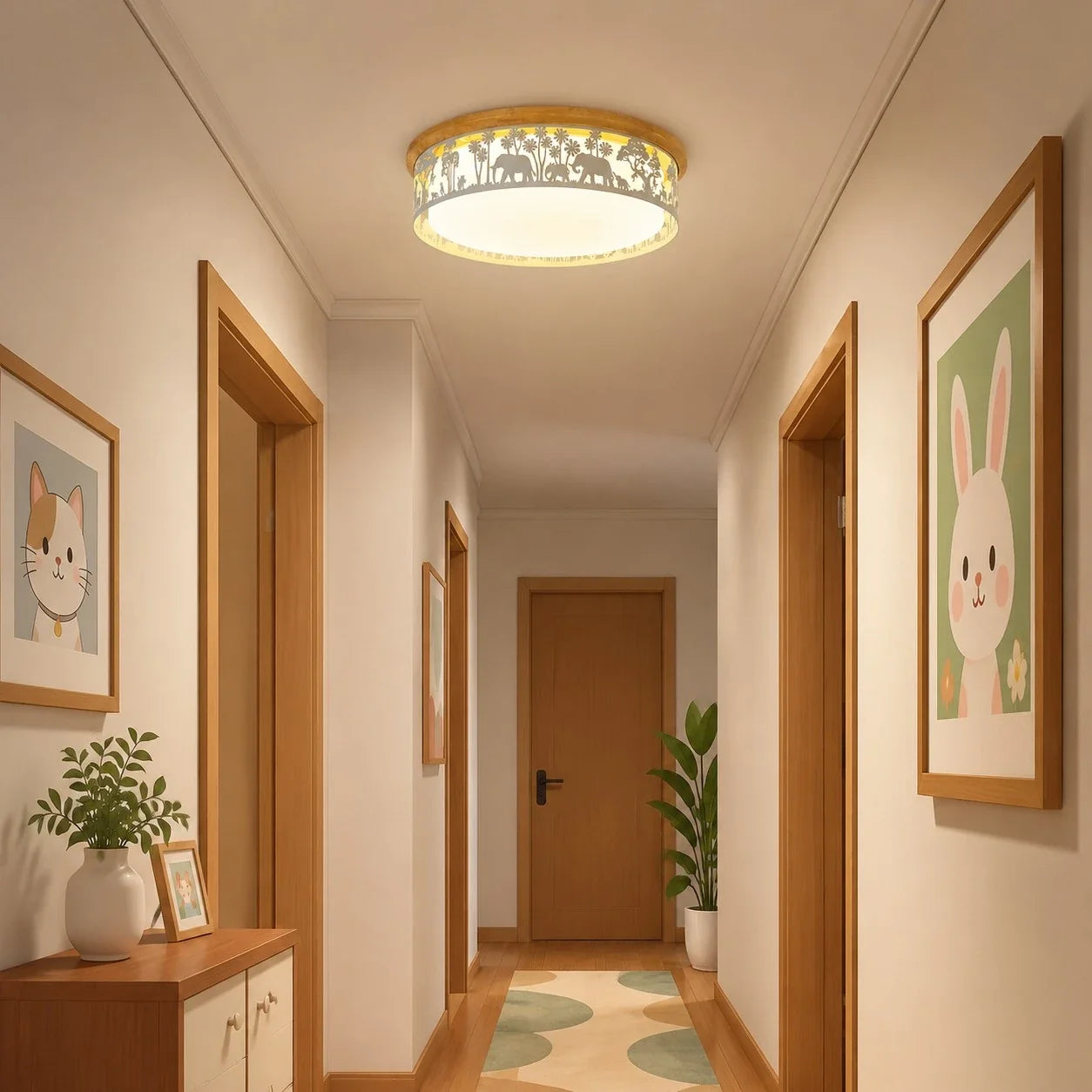 Lampada da soffitto LED a spettro completo con silhouette cava | Esilora