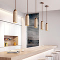 Wabi Sabi Solid Wood Travertine Stone Pendant Light M37 | Esilora