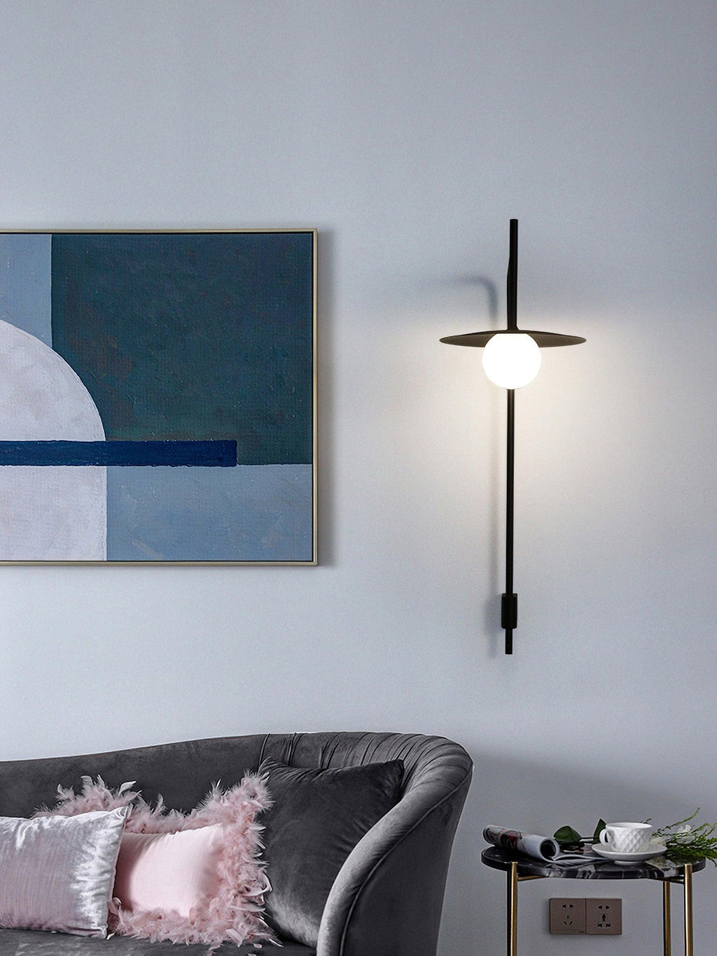Nordic Swing Arm Wall Lamp for Living Room M22 | Esilora