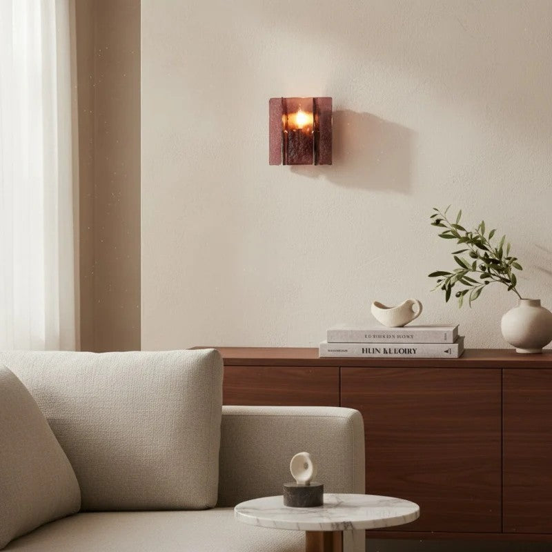 Verdura Architectural Wall Mounted Lamp with Glass Panel Design | Esilora