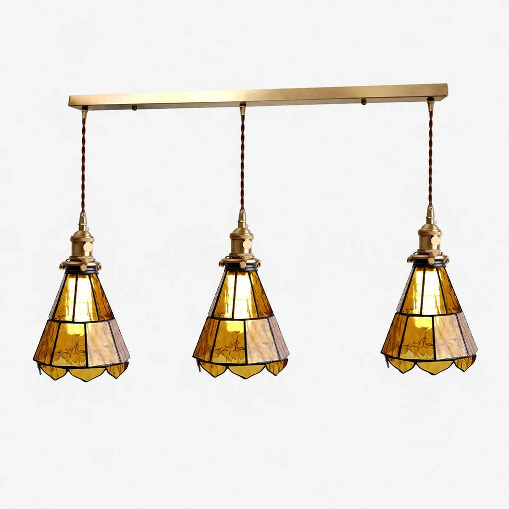 Lampada da parete in ottone e vetro ondulato in stile country francese | Esilora