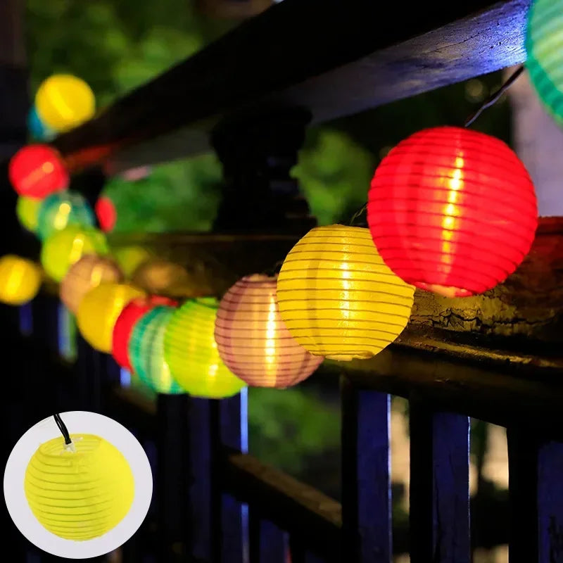 Solar LED Lantern String Lights – IP65 Waterproof Design - Esilora