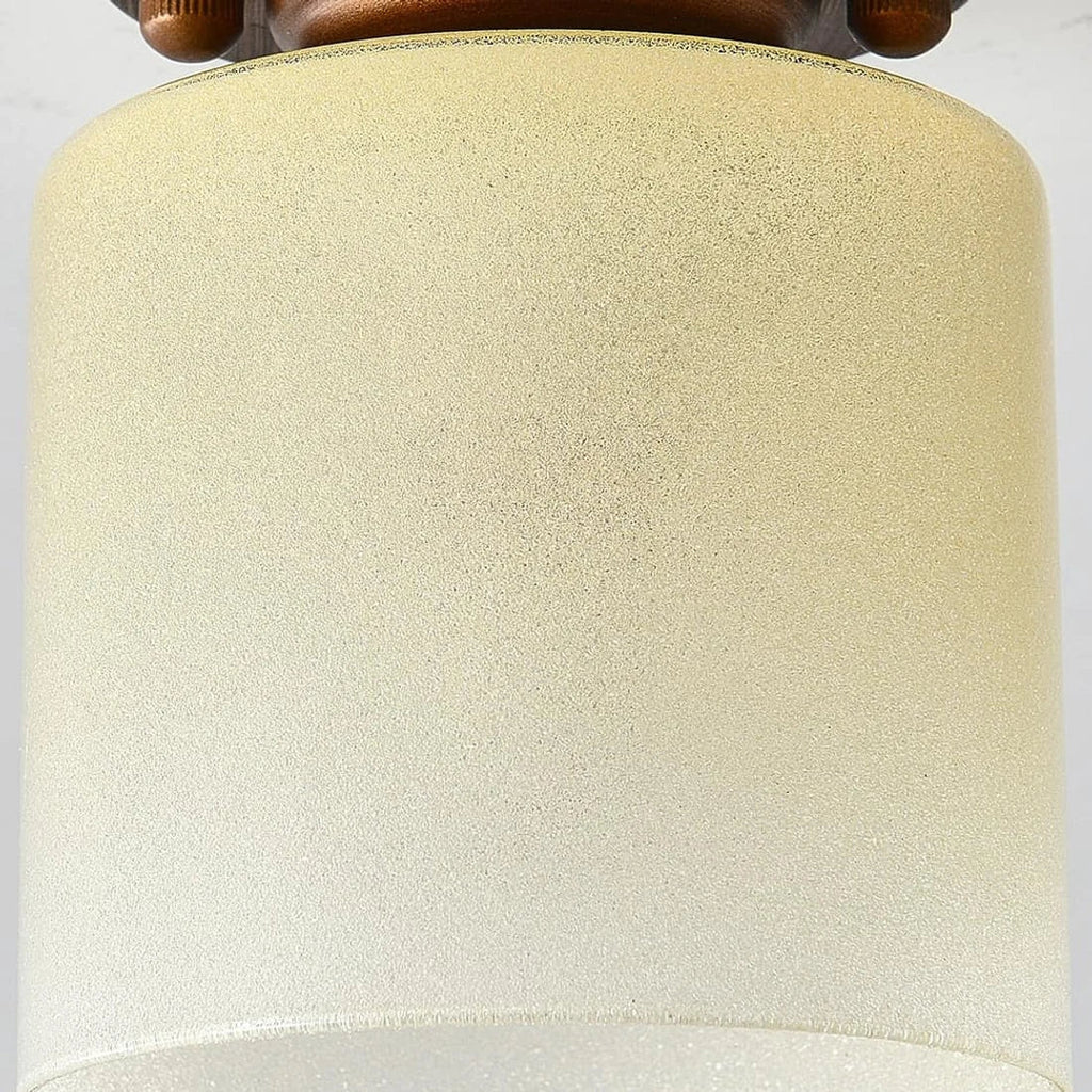 Gradient Yellow Glass Metal Flush Mount Ceiling Light | Esilora