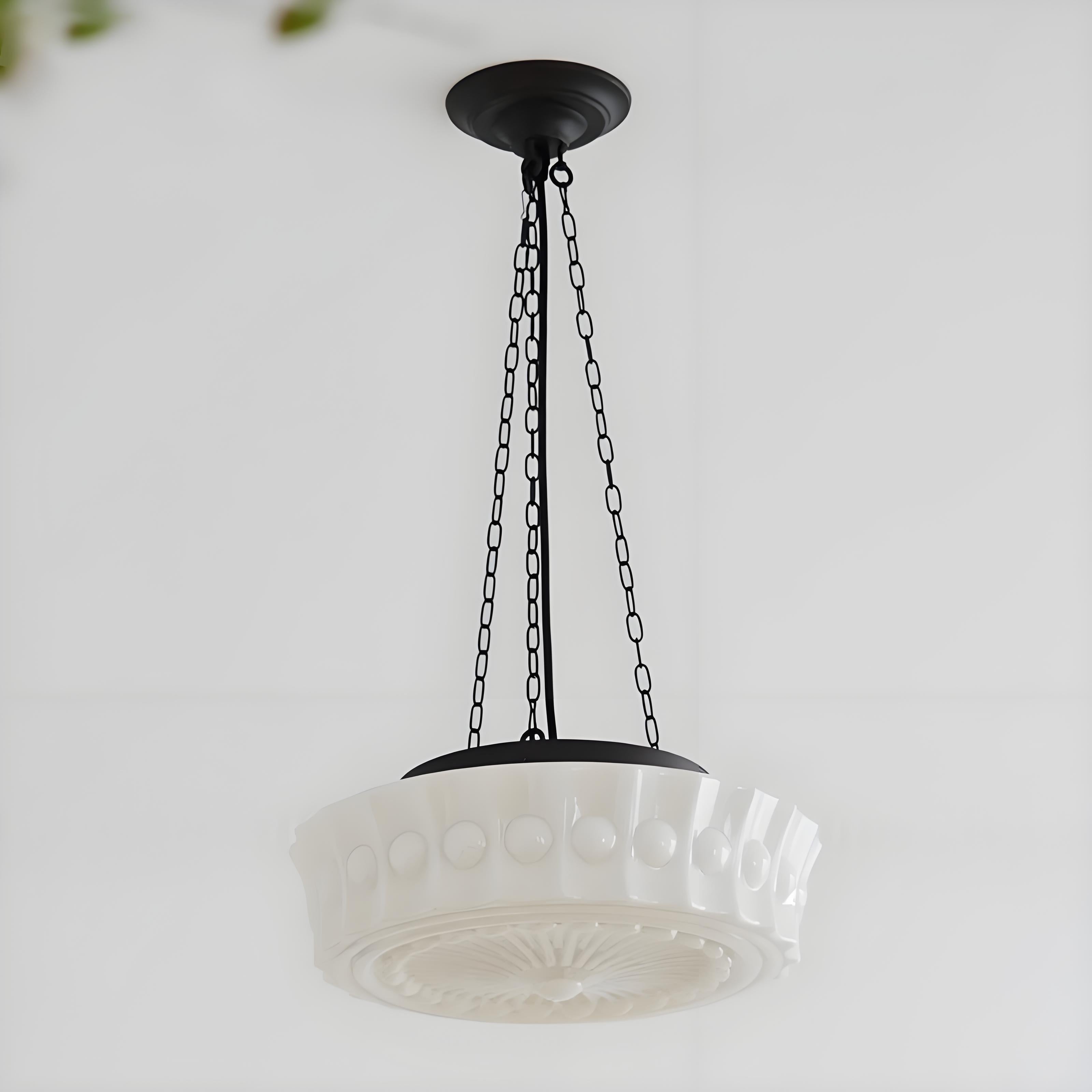Eisen-Glaszylinder-Schirm-Kronleuchter M48 | Esilora