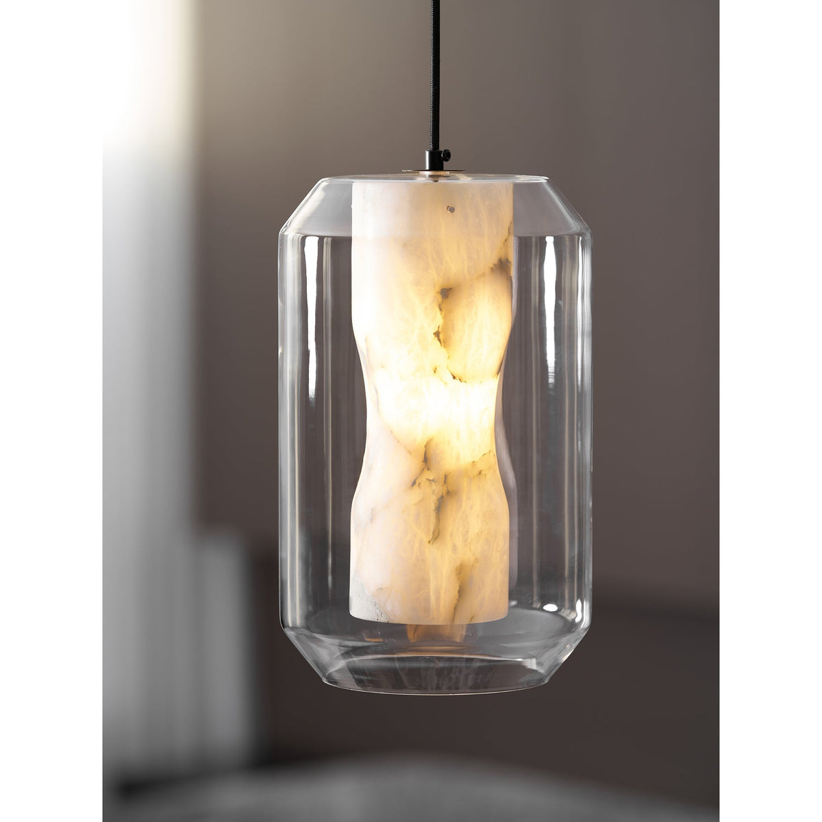 Pendellampe i alabastglas | Esilora