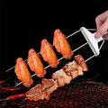 Nerezová jehla na BBQ | Dvouzubé provedení | Posuvná škrabka pro snadné čištění | SpießPro – Esilora