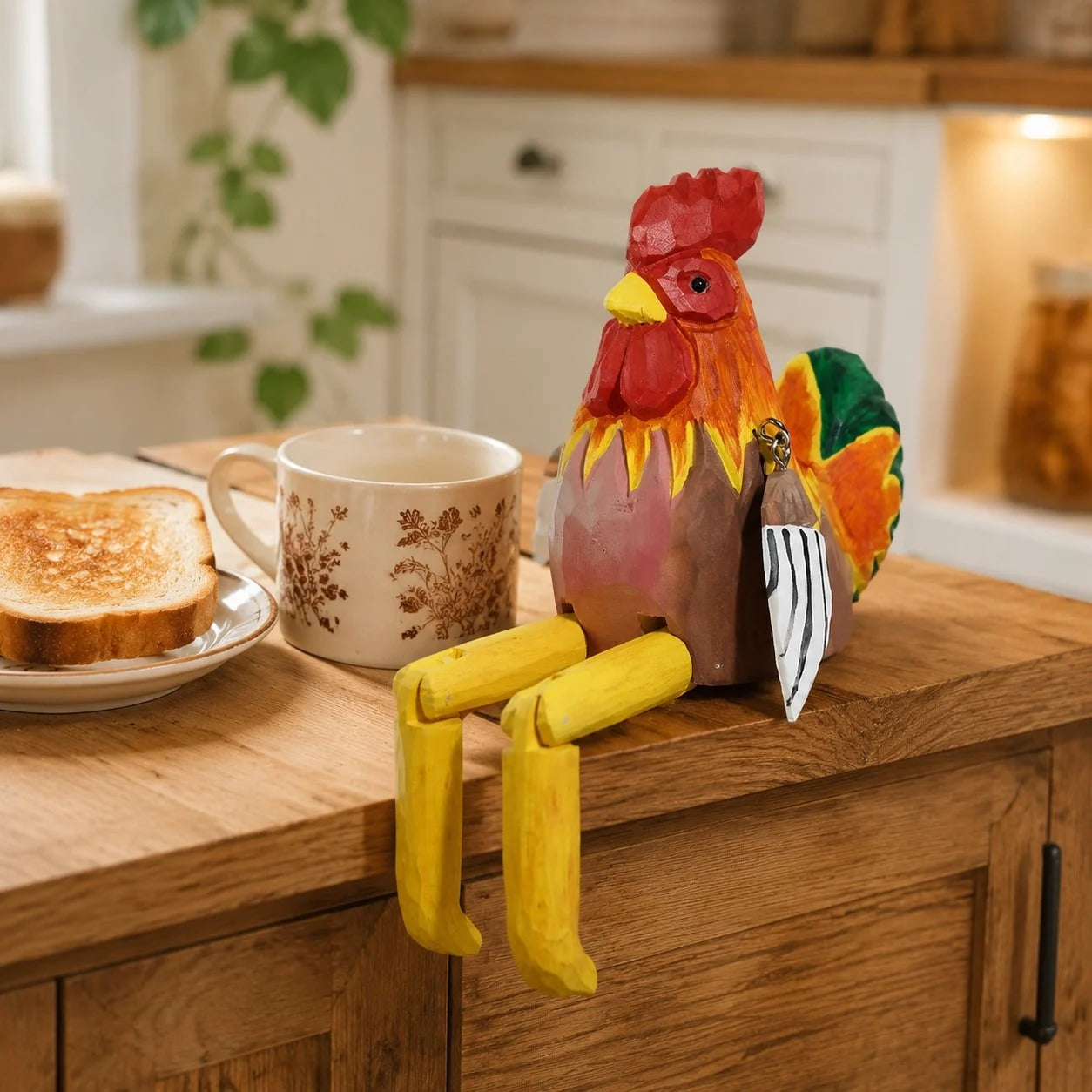Hand-Carved Wooden Dangling-Leg Animal Ornaments | Esilora