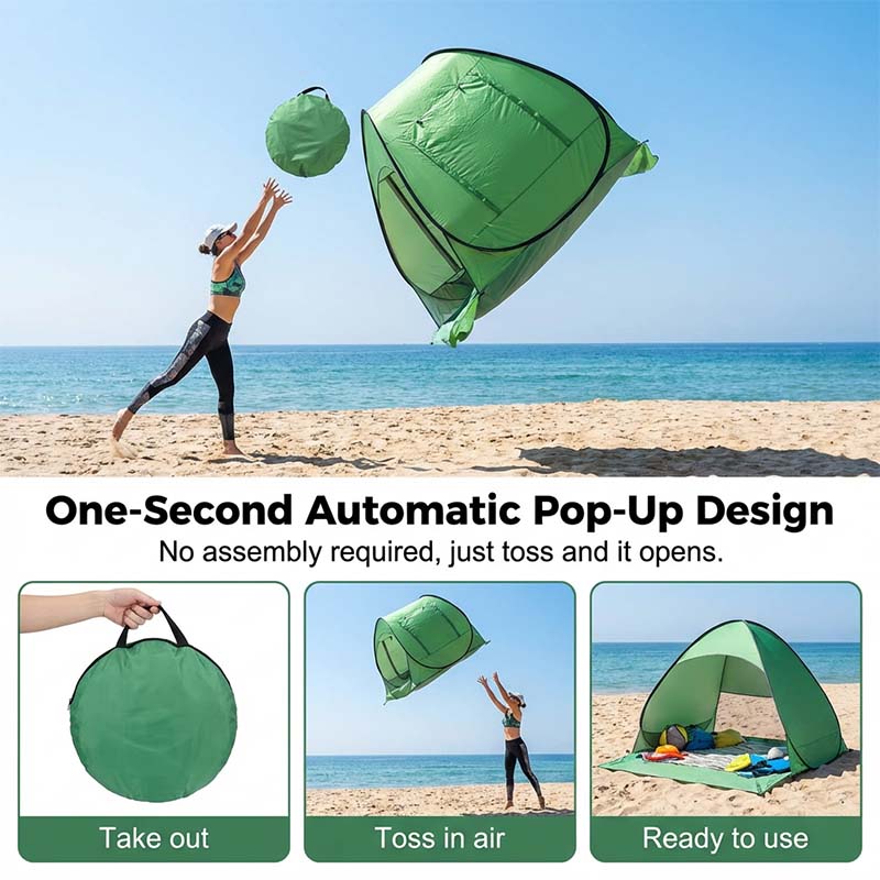 Tenda de praia pop-up com proteção UV de 98% - Abrigo para proteção solar - Esilora