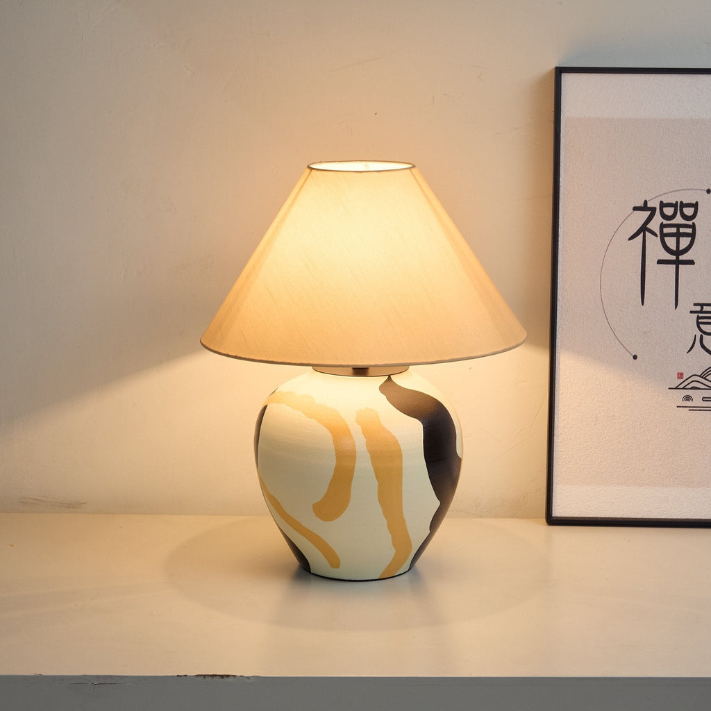 Abstract Pattern Ceramic Table Lamp | Esilora