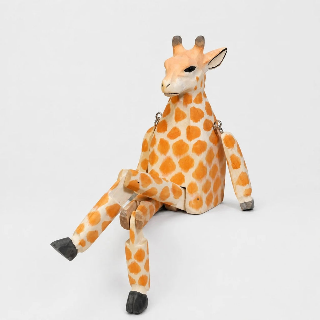 Hand-Carved Wooden Dangling-Leg Animal Ornaments | Esilora