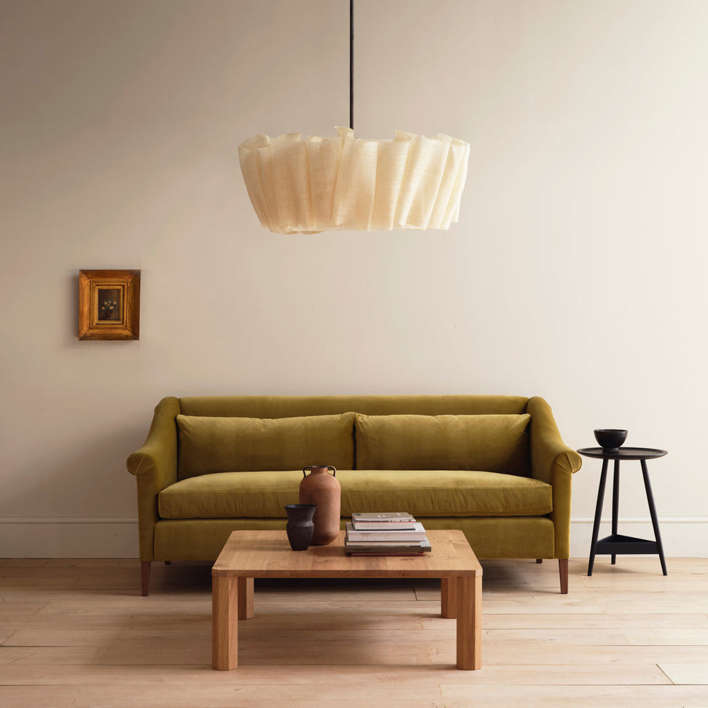 Oslan Pleated Fabric Pendant – Nordic Minimal Style Lighting for Dining Room | Esilora