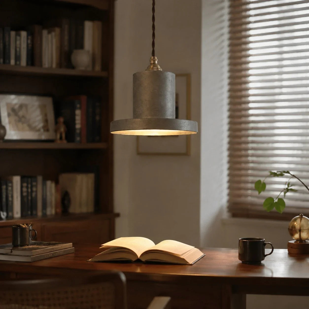 Japanese Wabi-Sabi Pendant Light, 18 cm Vintage Ceiling Lamp for Dining Bar Cafe Bedroom and Tea Room | Esilora