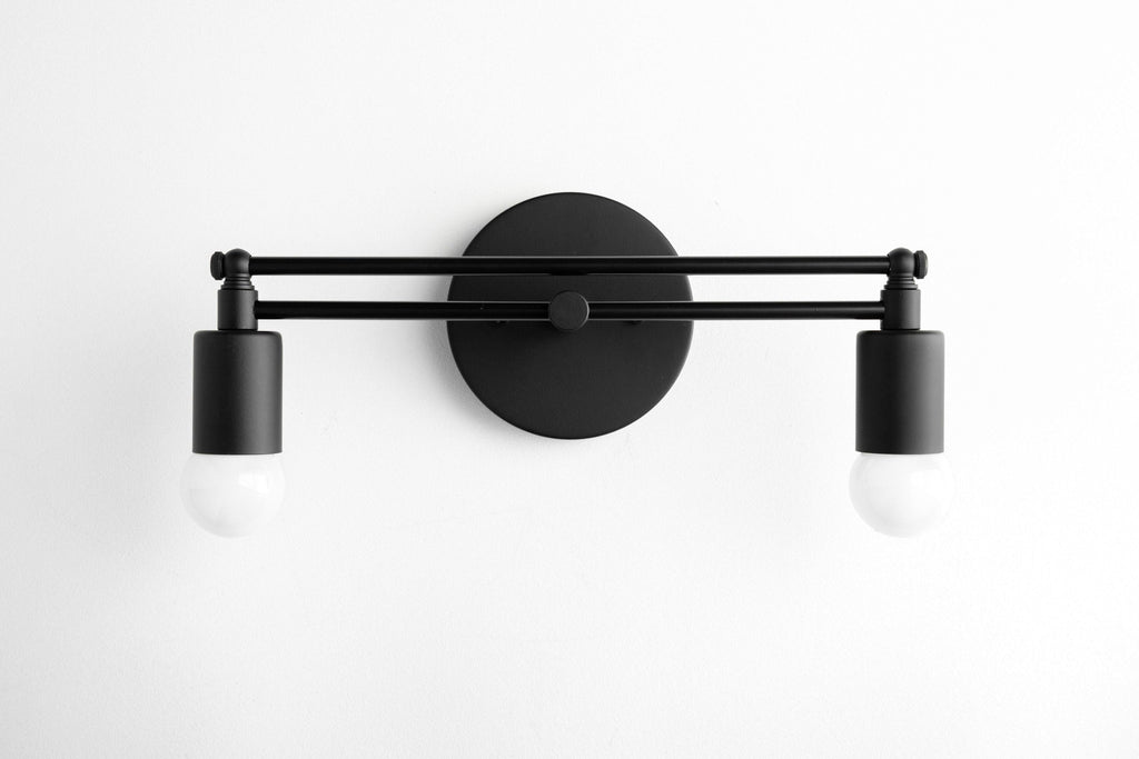 Mobilux Line Sleek Multi-Head Bathroom Wall Light – Designer Vanity Sconce with Glass Shades | Esilora