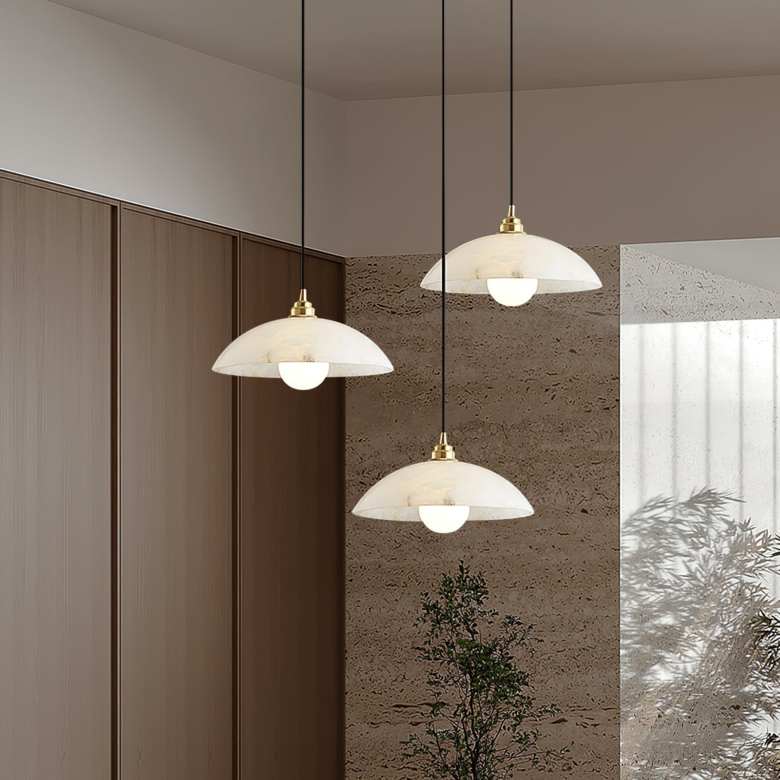 Alabaster Dome Pendant Light | Esilora