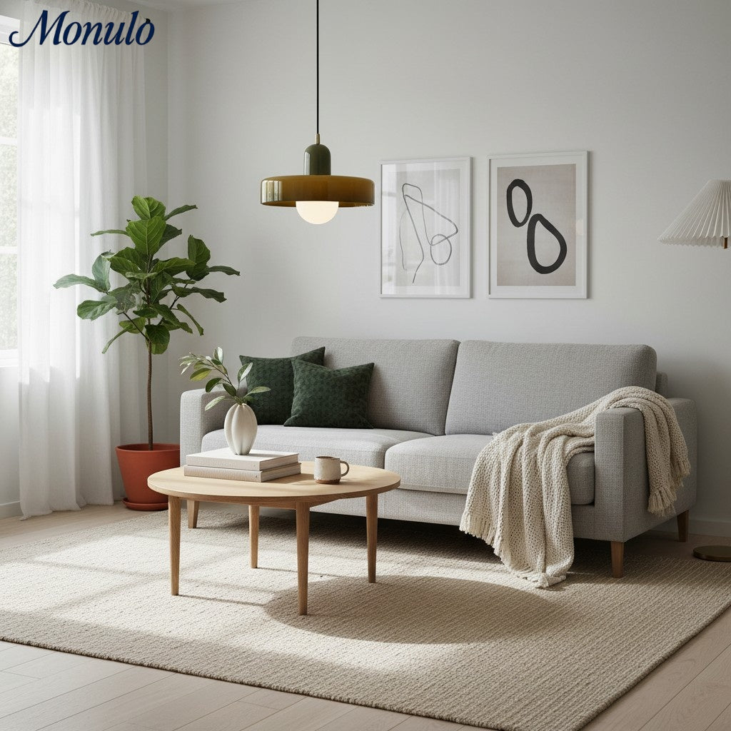 Verdoma Morandi Disc Glass Pendant Light for Modern Dining and Living | Esilora