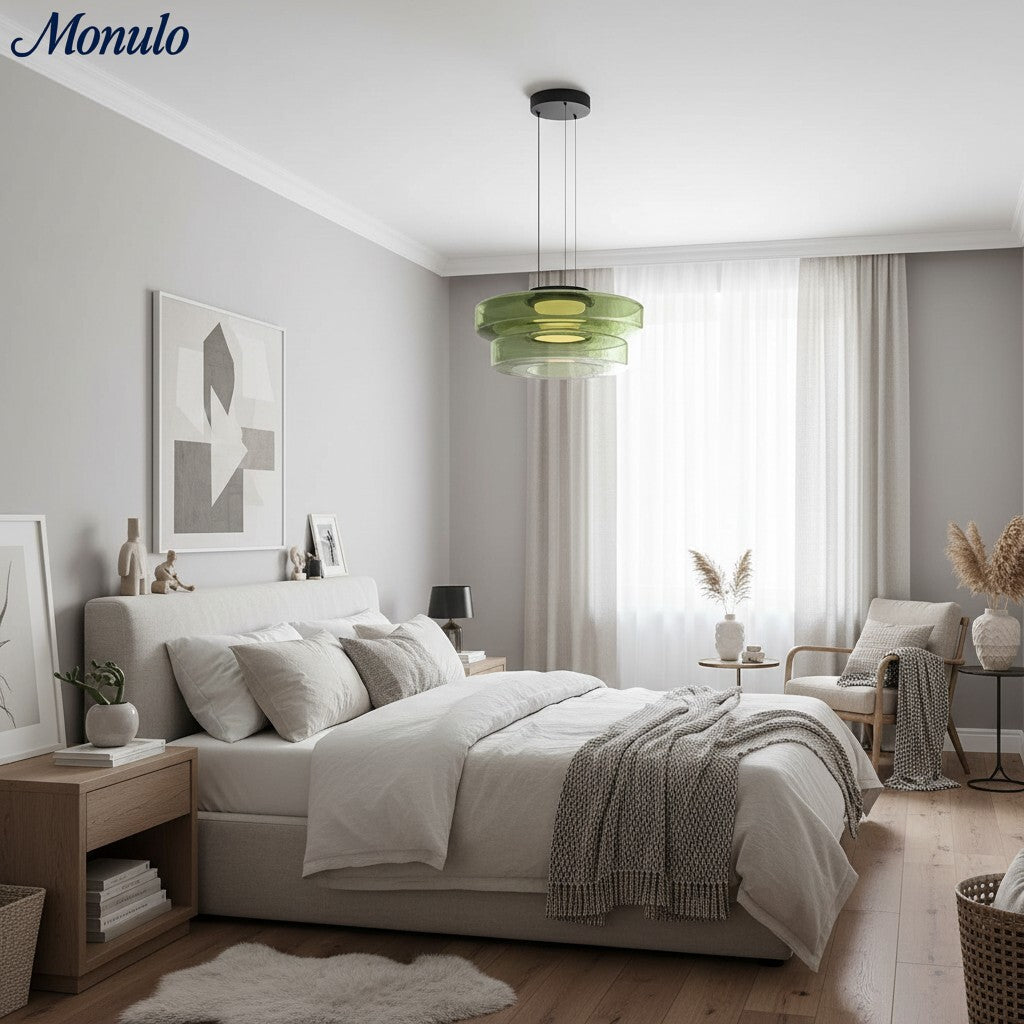 Verdoma Stacked Disc Form Glass Pendant Light Contemporary Nordic Lighting for Kitchens | Esilora