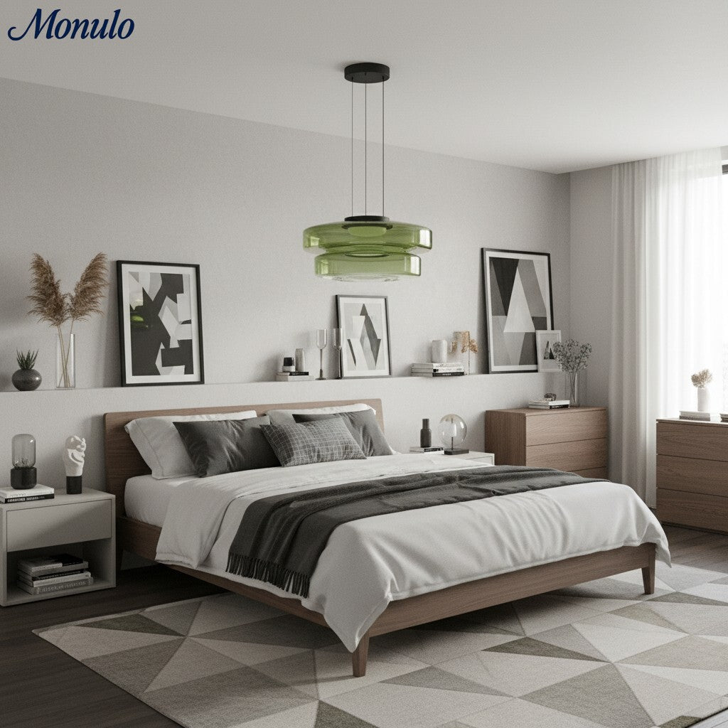 Verdoma Stacked Disc Form Glass Pendant Light Contemporary Nordic Lighting for Kitchens | Esilora