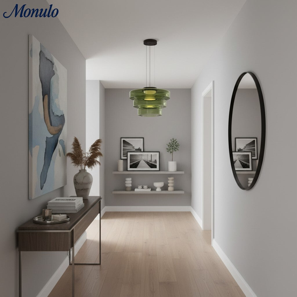Verdoma Stacked Disc Form Glass Pendant Light Contemporary Nordic Lighting for Kitchens | Esilora