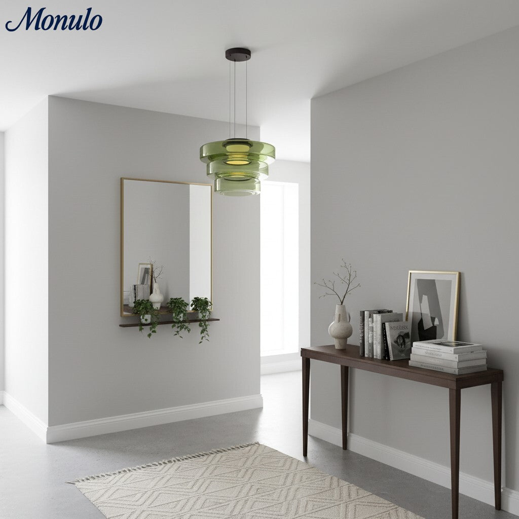 Verdoma Stacked Disc Form Glass Pendant Light Contemporary Nordic Lighting for Kitchens | Esilora