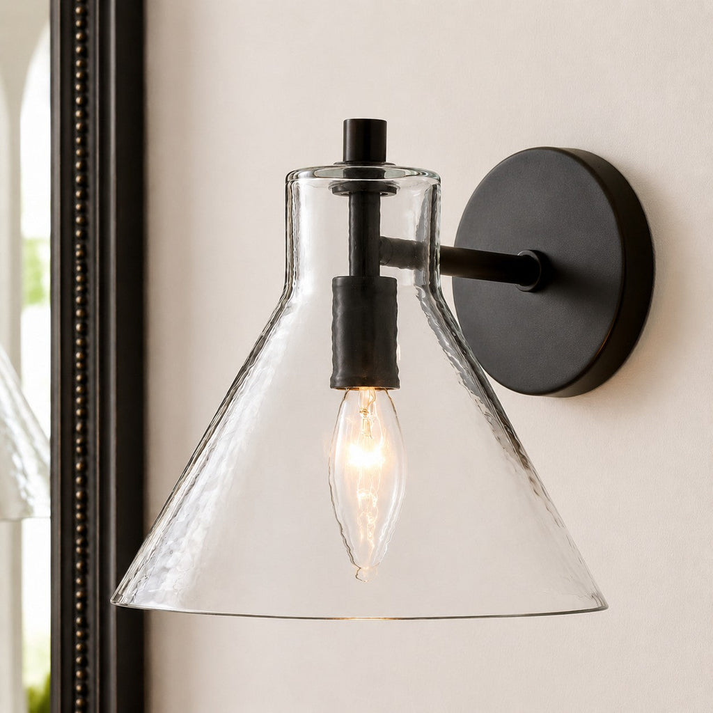 Applique Glavira in vetro riciclato - Lampada moderna per lavabo del bagno | Esilora